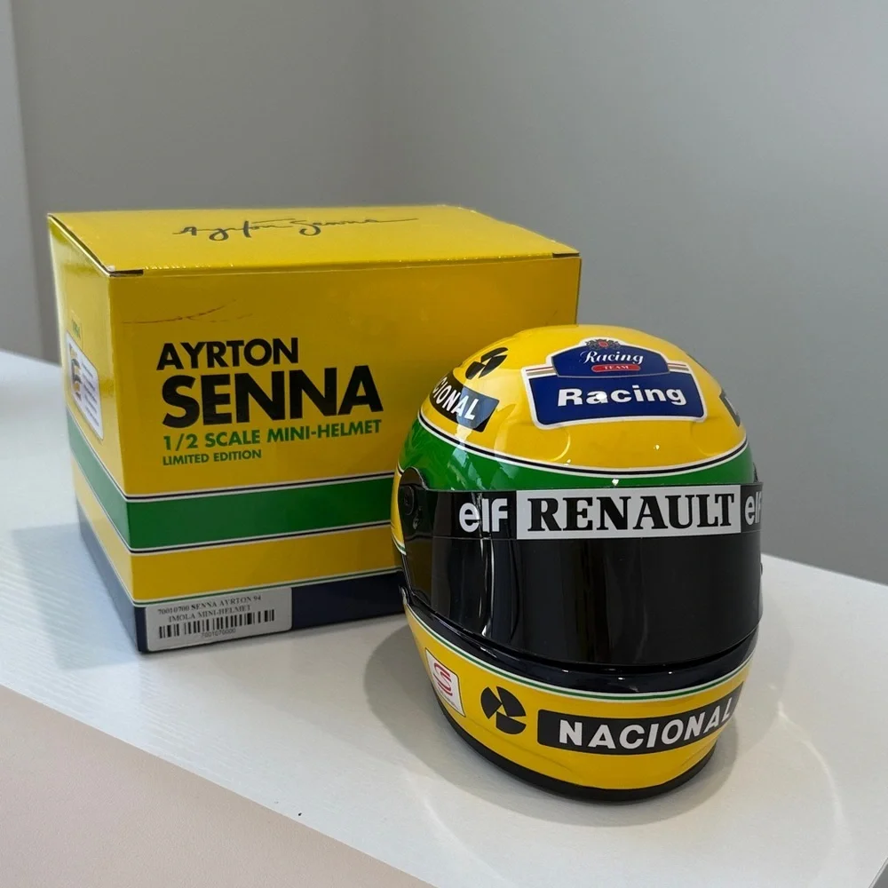 1994 Ayrton Senna 1:2 mini helmet Williams Renault Formula 1 F1